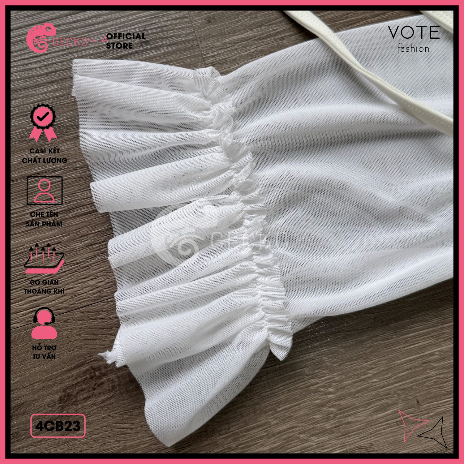  Combo 4 Món Bikini Bèo Tầng Phối Áo Cover Dễ Thương GECKO 4CB23 