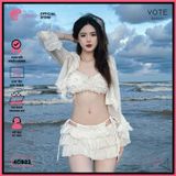  Combo 4 Món Bikini Bèo Tầng Phối Áo Cover Dễ Thương GECKO 4CB23 