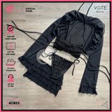  Combo 4 Món Bikini Bèo Tầng Phối Áo Cover Dễ Thương GECKO 4CB23 