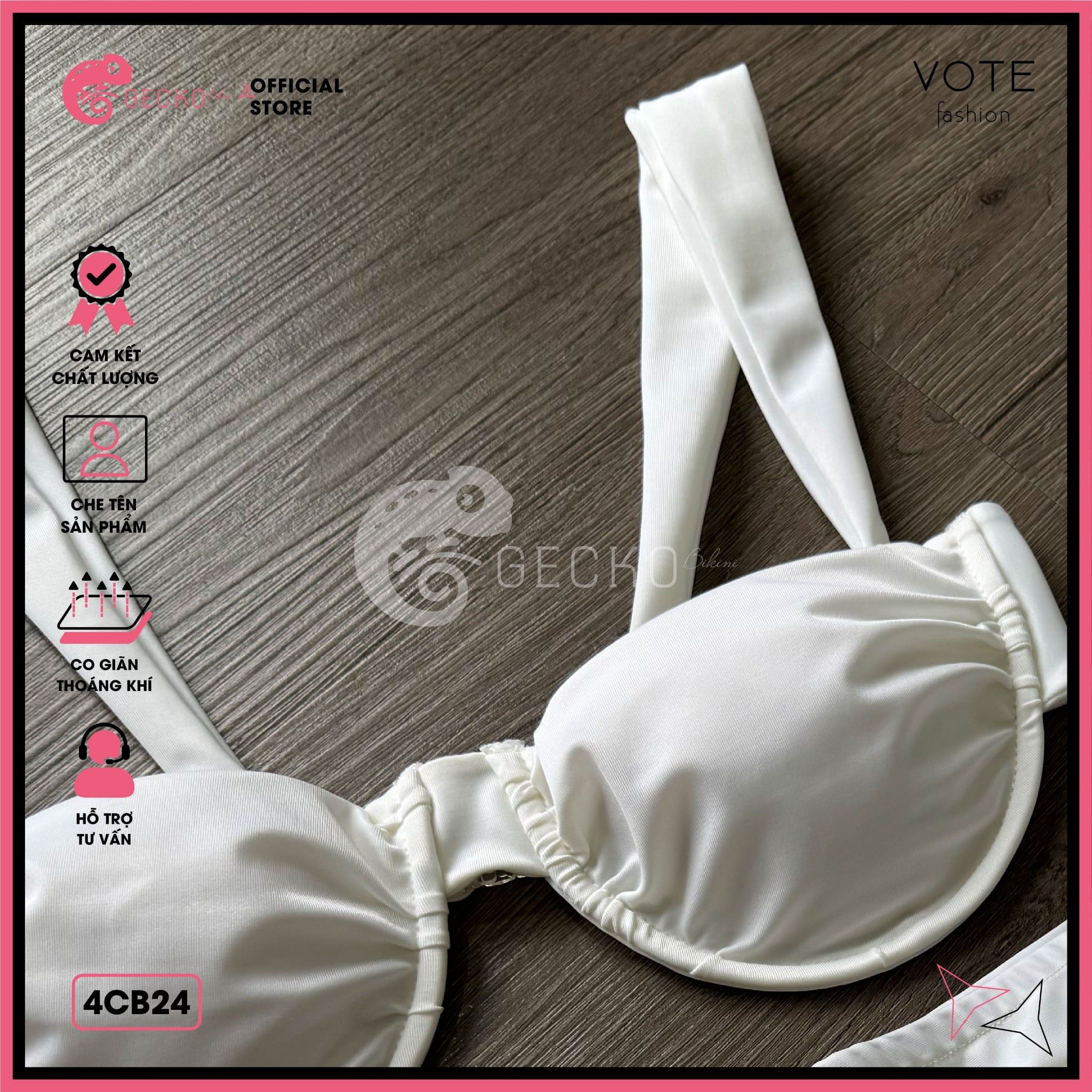  Combo 3 Món Bikini Áo Gọng Cúp Ngực Phối Chân Váy GECKO 4CB24 
