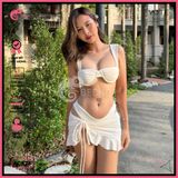  Combo 3 Món Bikini Áo Gọng Cúp Ngực Phối Chân Váy GECKO 4CB24 