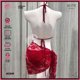  Combo 3 Món Tam Giác Phối Khăn Ren Gợi Cảm GECKO 4CB39 