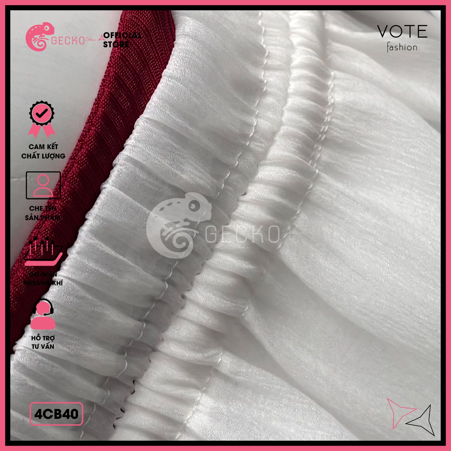  Combo 3 Món Tam Giác Mix Chân Váy 2 Tầng Cute GECKO 4CB40 