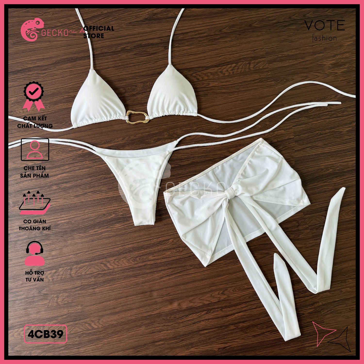  Combo 3 Món Bikini Khoen Méo Mix Váy Slay GECKO 4CB43 