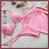  Combo 3 Món Bikini Tam Giác Mix Khoen Charm Kèm Khăn Cute GECKO 4CB32 