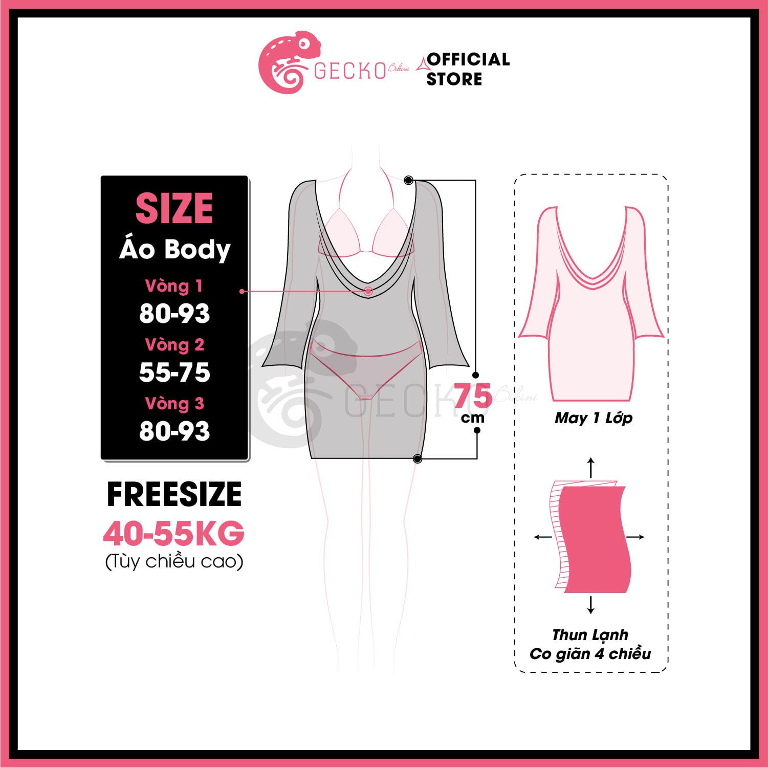  Áo Lưới Cổ Đổ Xuyên Thấu Dáng Ngắn Mặc Ngoài Bikini GECKO 3PK27 