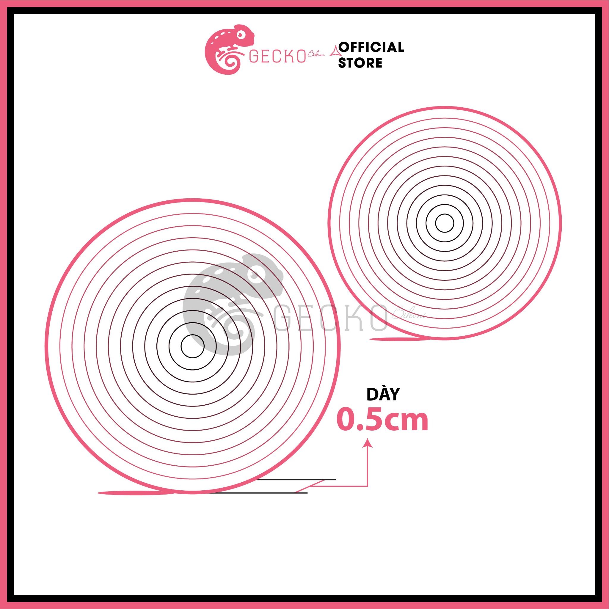  Bộ 2 Mút Đệm Bikini Tròn Áo Bra GECKO 3PK10 