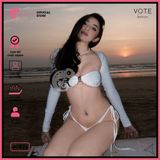  Combo 3 Món Bikini Áo Cover Phối Bikini Khoen Sò GECKO 4CB33 