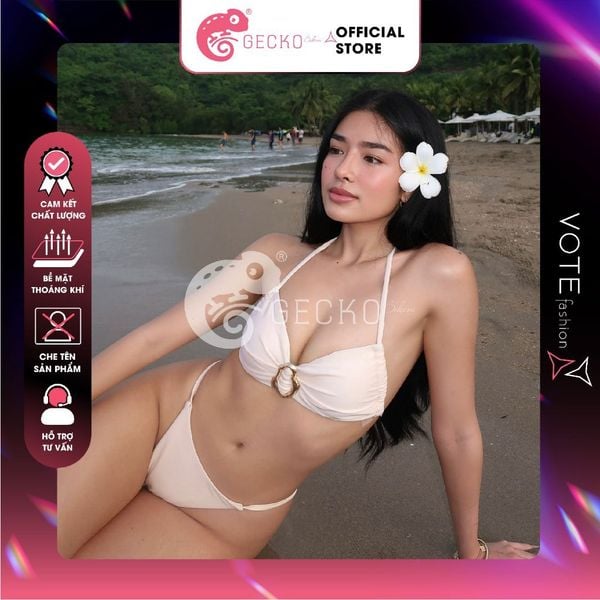  Bikini 2 Mảnh Phối Khoen Charm Slay Dễ Thương GECKO 2M86 