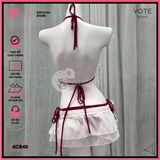  Combo 3 Món Tam Giác Phối Chân Váy Ngắn 2 Tầng GECKO 4CB40 