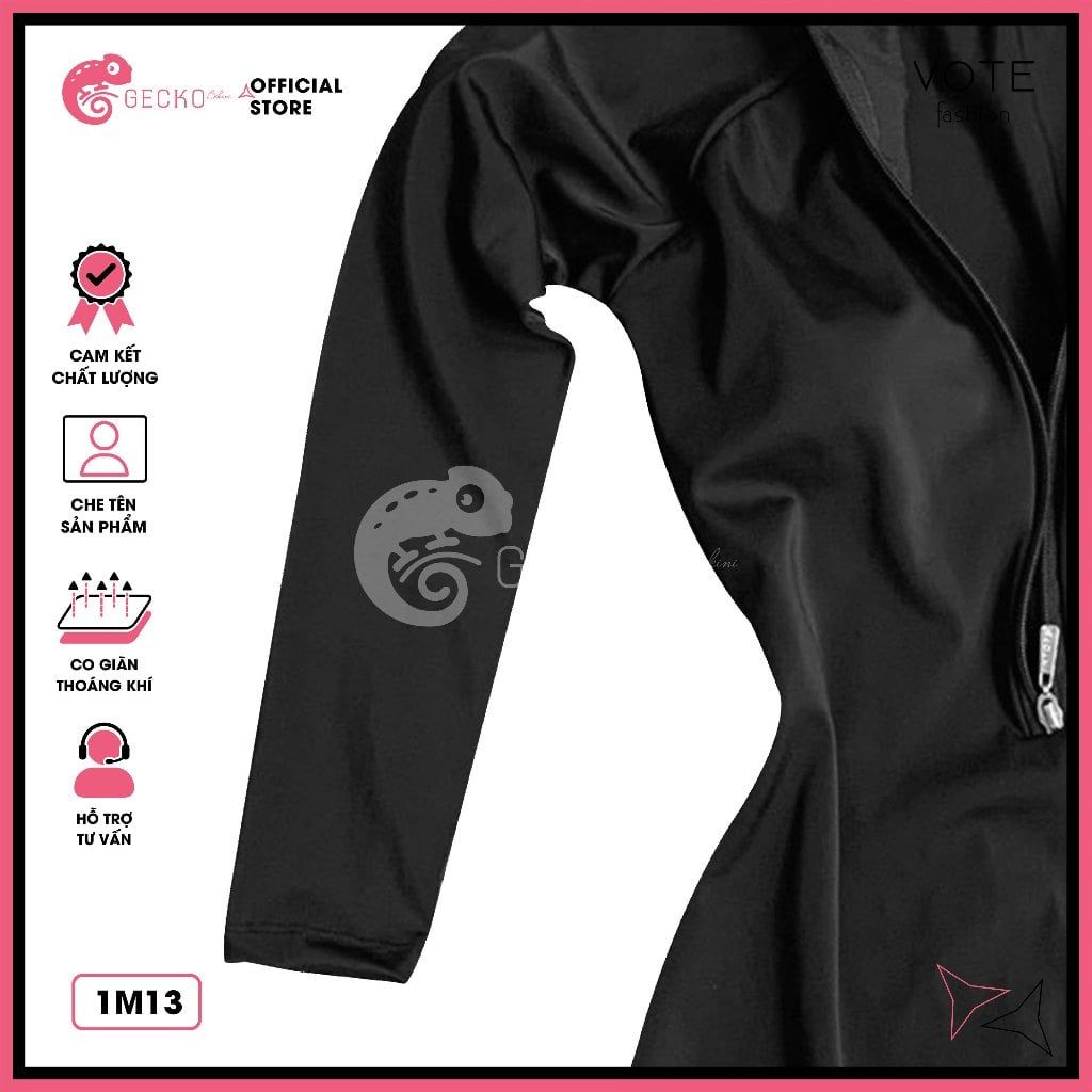  Bikini 1 Mảnh Bodysuit Kín Đáo Cute GECKO 1M13 