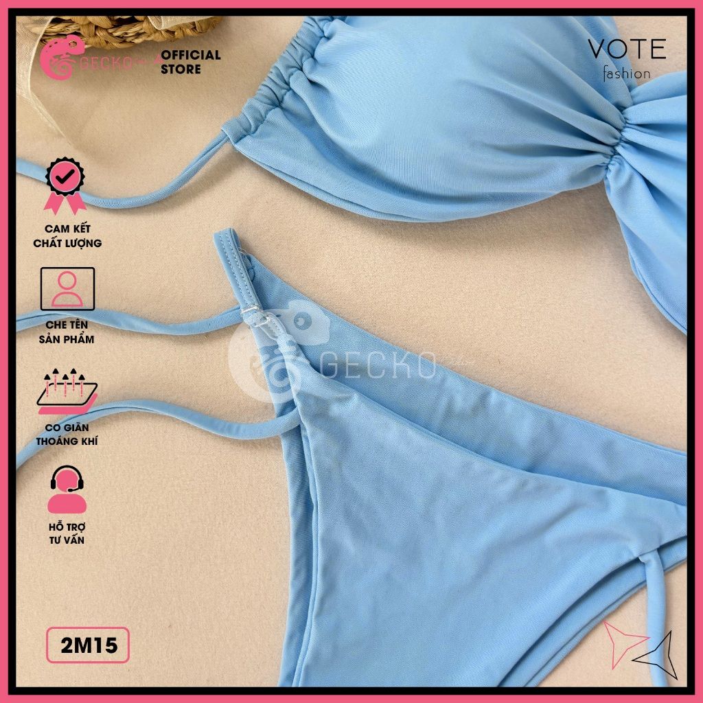  Bikini 2 Mảnh Cúp Áo Nhúng Gợi Cảm GECKO 2M15 