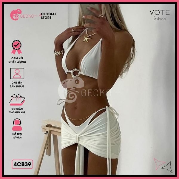  Combo 3 Món Bikini Khoen Méo Mix Váy Slay GECKO 4CB43 