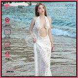  Đầm Ren Dáng Dài Hở Lưng Phối Chân Ren Mặc Cùng Bikini GECKO 3PK33 