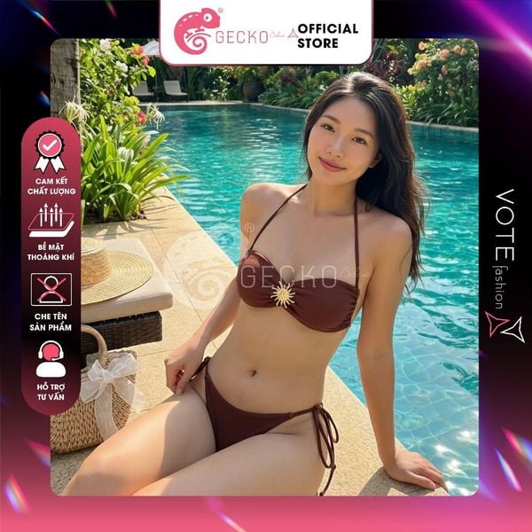  Bikini 2 Mảnh Cúp Phối Khoen Mặt Trời Slay GECKO 2M75 