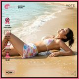  Combo 3 Món Tam Giác Mix Khăn Voan Hoạ Tiết Nhiệt Đới GECKO 4CB41 