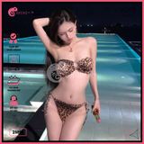  Bikini 2 Mảnh Cúp Ngực Da Beo Mix Khoen Tròn Quần Lotkhe GECKO 2M99 
