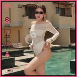  Bikini 1 Mảnh Lưới Phối Áo Cúp Quần Chip Cute GECKO 1M30 
