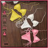  Bikini 2 Mảnh Tam Giác Viền Bèo Cột Dây Cute GECKO 2M88 