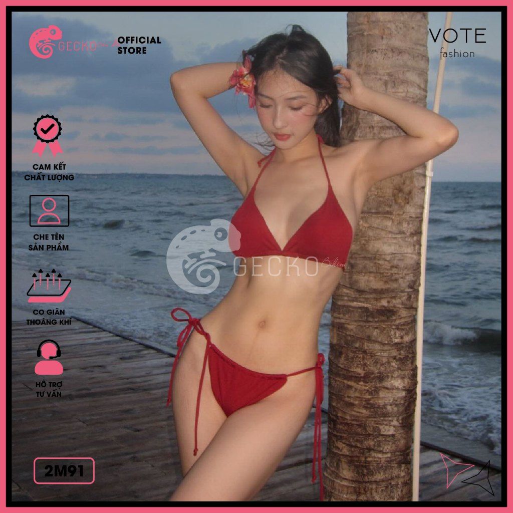  Bikini 2 Mảnh Tam Giác Tăm Lạnh Lotkhe Gợi Cảm GECKO 2M91 