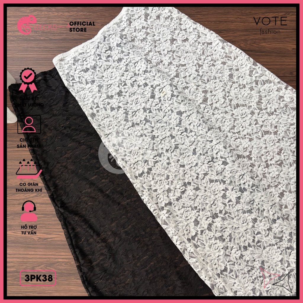  Chân Váy Ren Hoa Dáng Dài Mặc Kèm Bikini GECKO 3PK38 