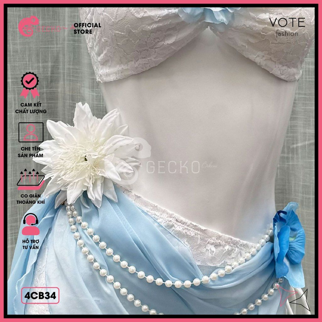  Combo 5 Món Chân Váy Phối Bikini Áo Xoắn Gợi Cảm GECKO 4CB34 