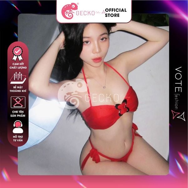  Bikini 2 Mảnh Áo Cúp Ngực Mix Khoen Butterfly Cao Cấp GECKO 2M57 