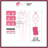  Bikini 2 Mảnh Tam Giác Hoạ Tiết Gợn Sóng Mix Dây Màu Nude Dễ Thương GECKO 2M82 