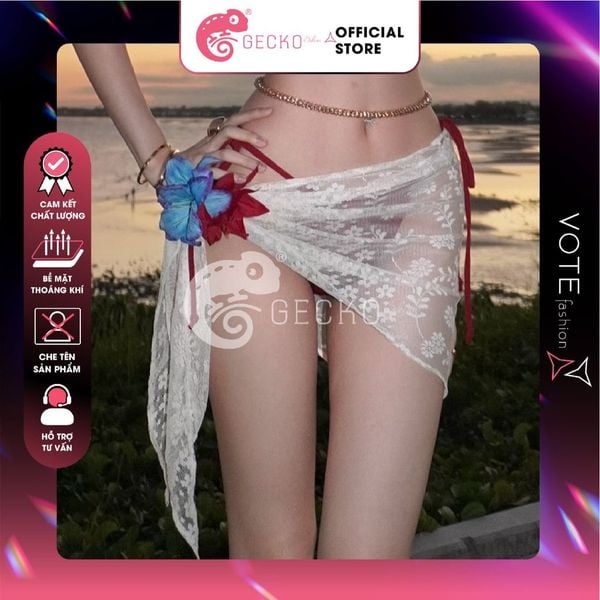  Khăn Ren Hoa Mix Cùng Bikini Xinh Xắn GECKO 3PK36 