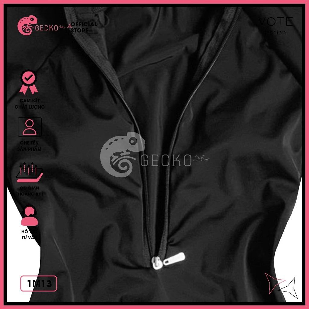  Bikini 1 Mảnh Bodysuit Kín Đáo Cute GECKO 1M13 