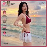  Combo 3 Món Tam Giác Mix Chân Váy 2 Tầng Cute GECKO 4CB40 