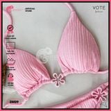  Bikini 2 Mảnh Tam Giác Xốp Mix 3 Khoen Charm Gợi Cảm GECKO 2M09 