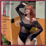  Bikini 1 Mảnh Lưới Phối Áo Cúp Quần Chip Cute GECKO 1M30 