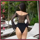  Bikini 1 Mảnh Lưới Phối Áo Cúp Quần Chip Cute GECKO 1M30 