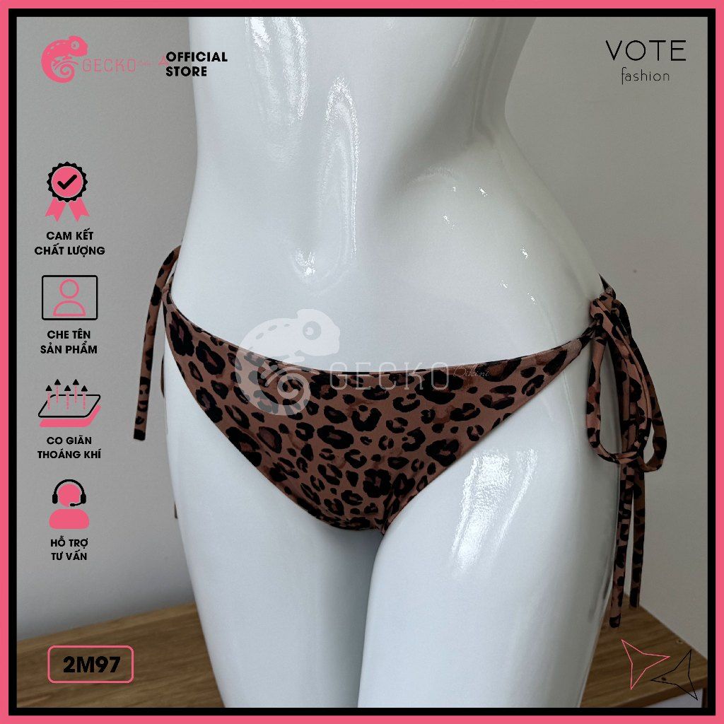  Bikini 2 Mảnh Áo Cúp Lotkhe Hoạ Tiết Da Beo Sexy GECKO 2M97 