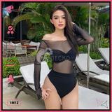  Bikini 1 Mảnh Lưới Phối Áo Cúp Quần Chip Cute GECKO 1M30 