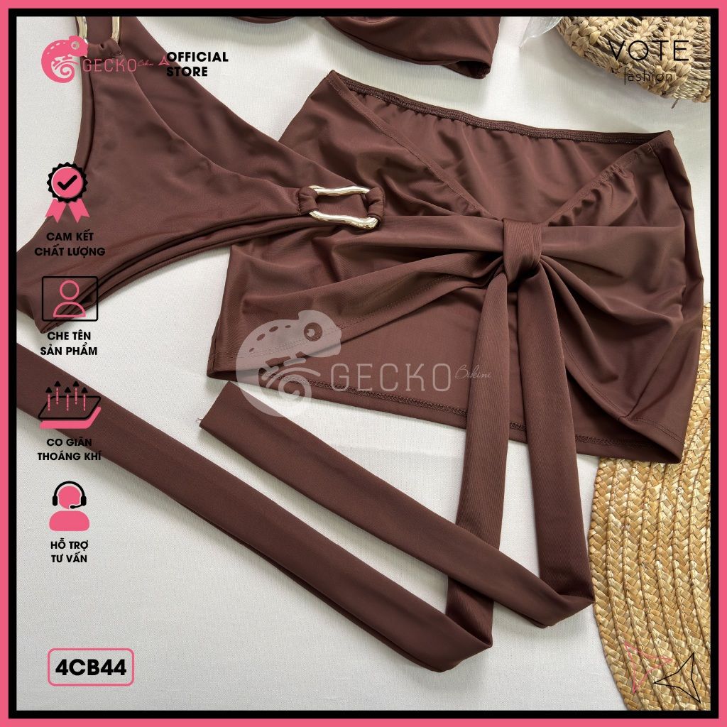  Combo 3 Món Bikini Cúp Ngực Mix 3 Khoen Kim Loại Gợi Cảm GECKO 4CB44 