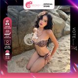  Bikini 2 Mảnh Áo Cúp Lotkhe Hoạ Tiết Da Beo Sexy GECKO 2M97 