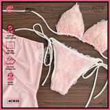  Combo 3 Món Bikini Hoa Hồng Phối Váy Cute GECKO 4CB35 