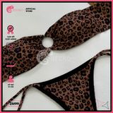  Bikini 2 Mảnh Cúp Ngực Da Beo Mix Khoen Tròn Quần Lotkhe GECKO 2M99 