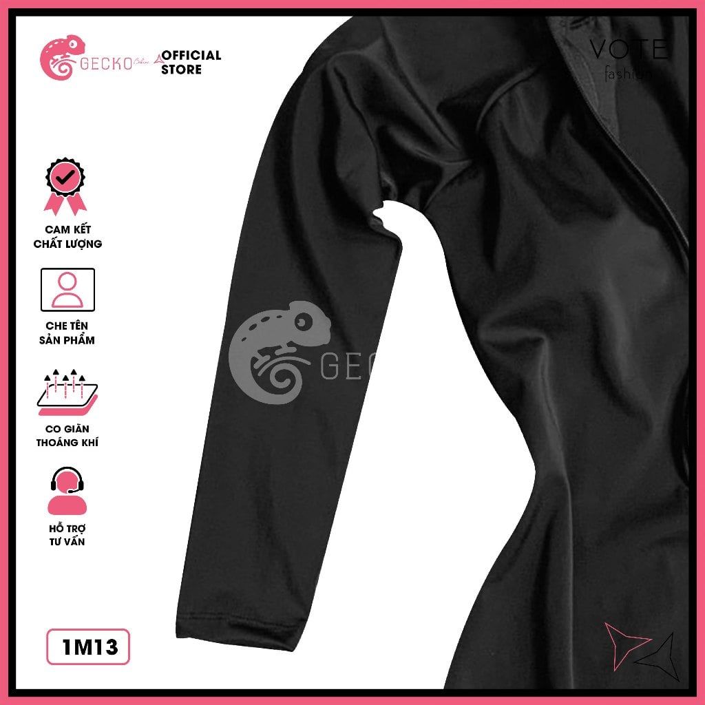  Bikini 1 Mảnh Bodysuit Basic Đáy Chip Kín Đáo GECKO 1M20 