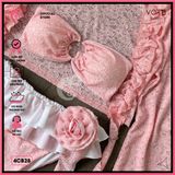  Combo 3 Món Bikini Áo Lưới Ren Hoa Bikini Váy Bèo GECKO 4CB28 