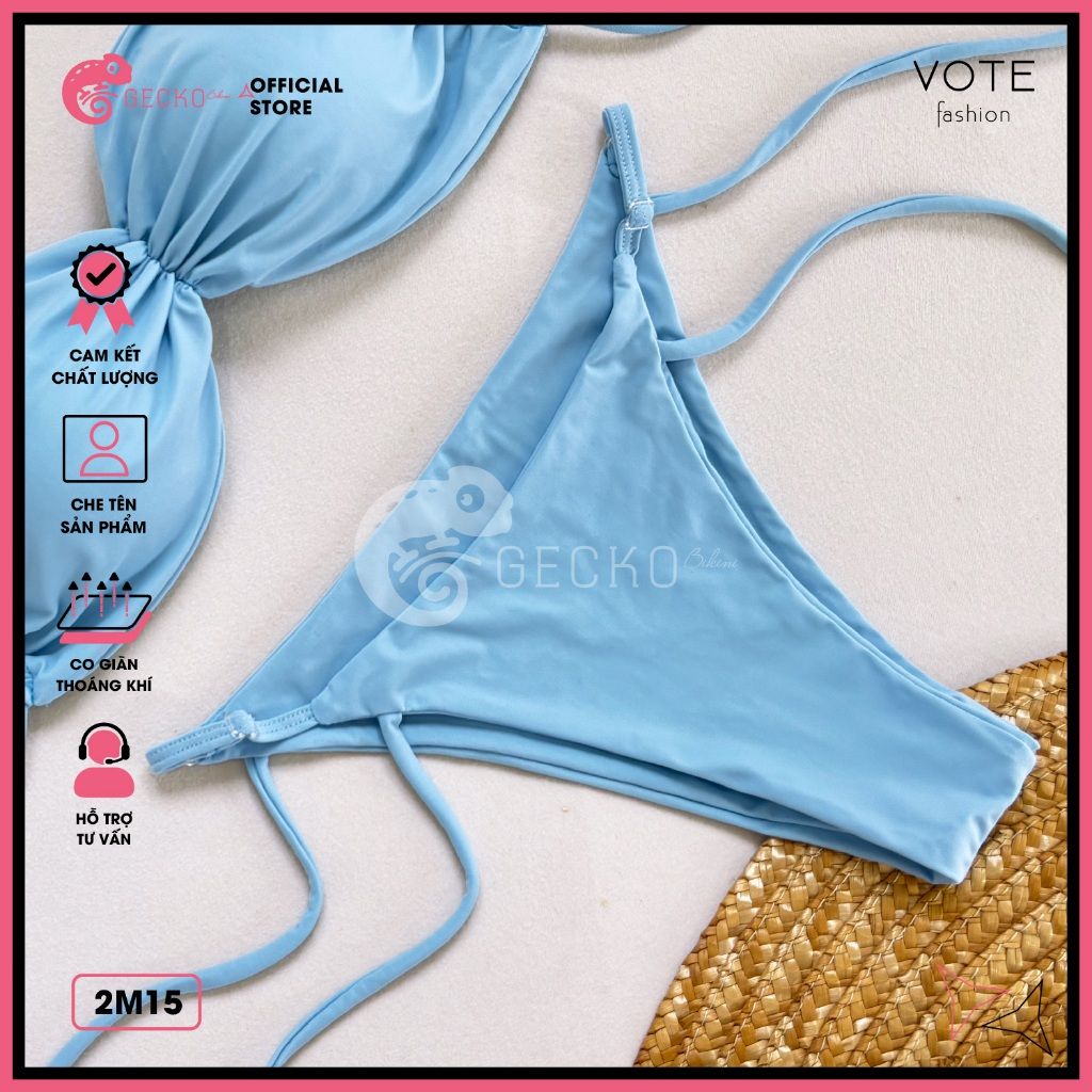 Bikini 2 Mảnh Cúp Áo Nhúng Gợi Cảm GECKO 2M15 
