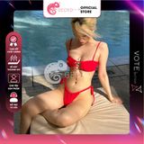  Bikini 2 Mảnh Cúp Ngực Mix Khoen Tim Gợi Cảm GECKO 2M64 