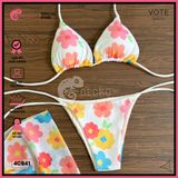  Combo 3 Món Tam Giác Voan Hoạ Tiết Hoa Dễ Thương GECKO 4CB41 