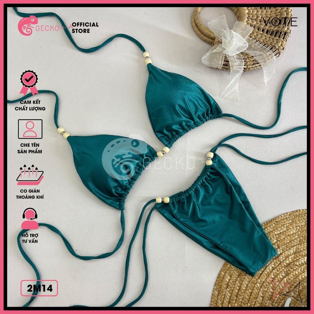  Bikini 2 Mảnh Áo Đính Hạt Slay Cao Cấp GECKO 2M14 