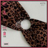  Bikini 2 Mảnh Cúp Ngực Da Beo Mix Khoen Tròn Quần Lotkhe GECKO 2M99 