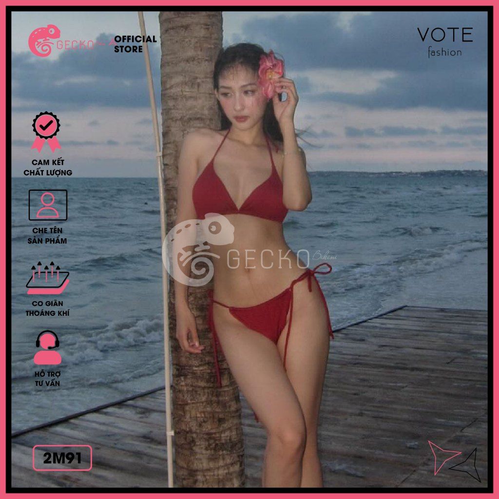  Bikini 2 Mảnh Tam Giác Tăm Lạnh Lotkhe Gợi Cảm GECKO 2M91 