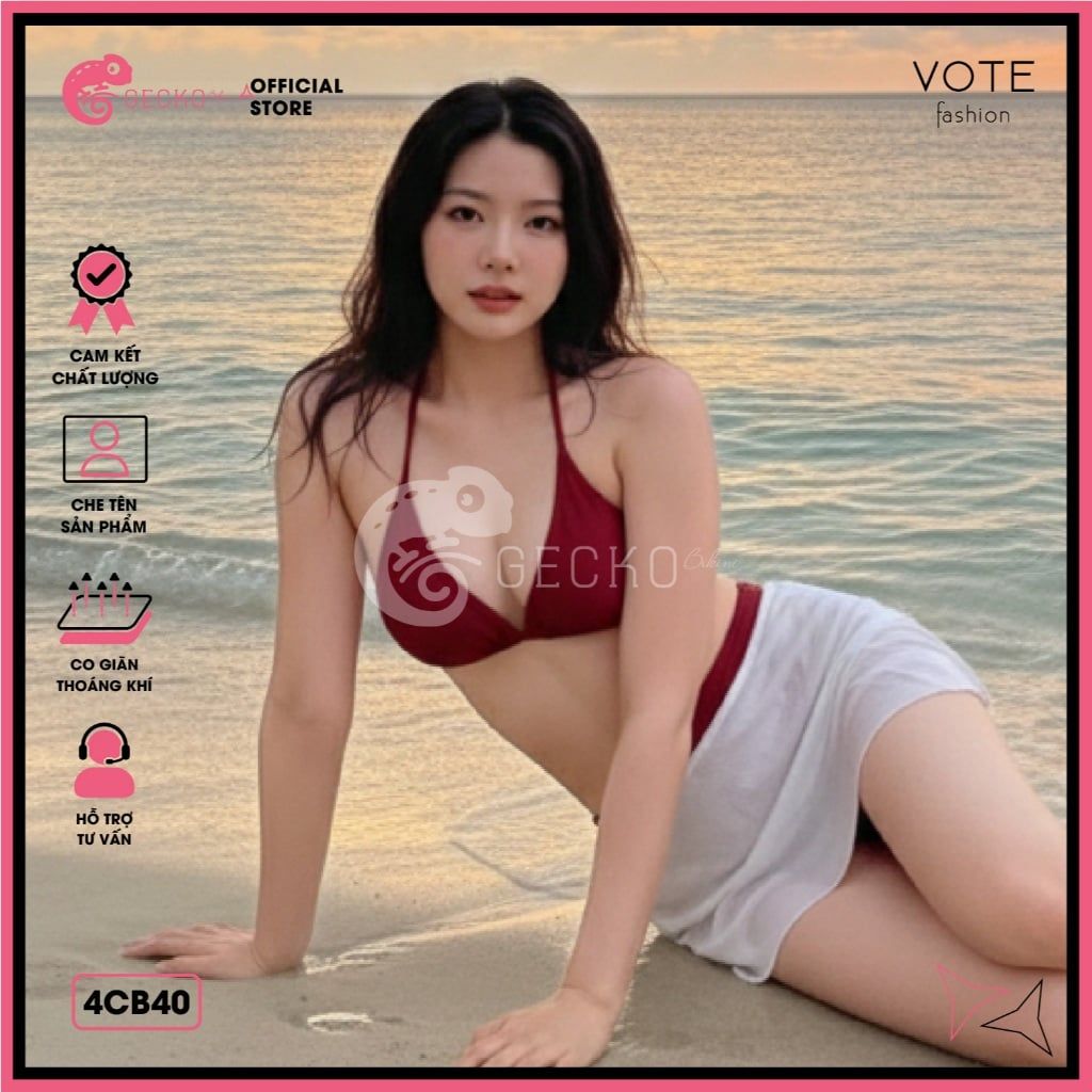  Combo 3 Món Tam Giác Mix Chân Váy 2 Tầng Cute GECKO 4CB40 