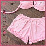  Bikini 2 Mảnh Áo Cúp Khoen U Quần Đùi Bèo Dễ Thương GECKO 2M102 